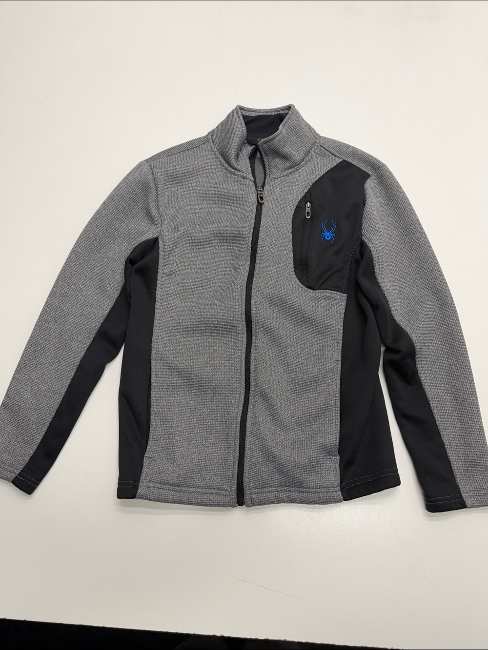 SPYDER Kid’s Medium (8-10) Gray Full Zip Sweatshirt Jacket
